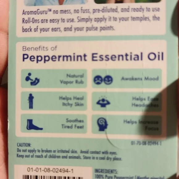 Aroma Guru 100% natural ready to use roll on oils tea tree lavender musc…